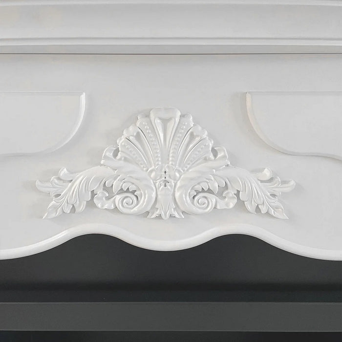 Camino a bioetanolo biocamino da terra Parigi in legno Bianco L123xP39xH100