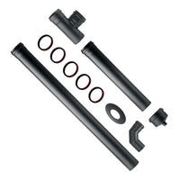 Kit installazione per stufa a pellet in acciaio 1 2 mm d.80 mm