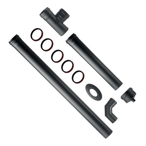 Kit installazione per stufa a pellet in acciaio 1 2 mm d.80 mm