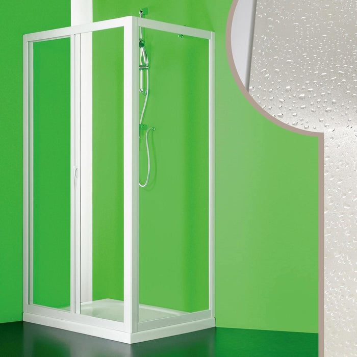Box Doccia 75x100 CM in Acrilico mod. Mercurio con apertura centrale