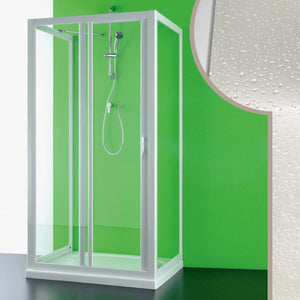 Box Doccia 3 lati 90x130x90 CM in Acrilico mod. Mercurio con apertura laterale