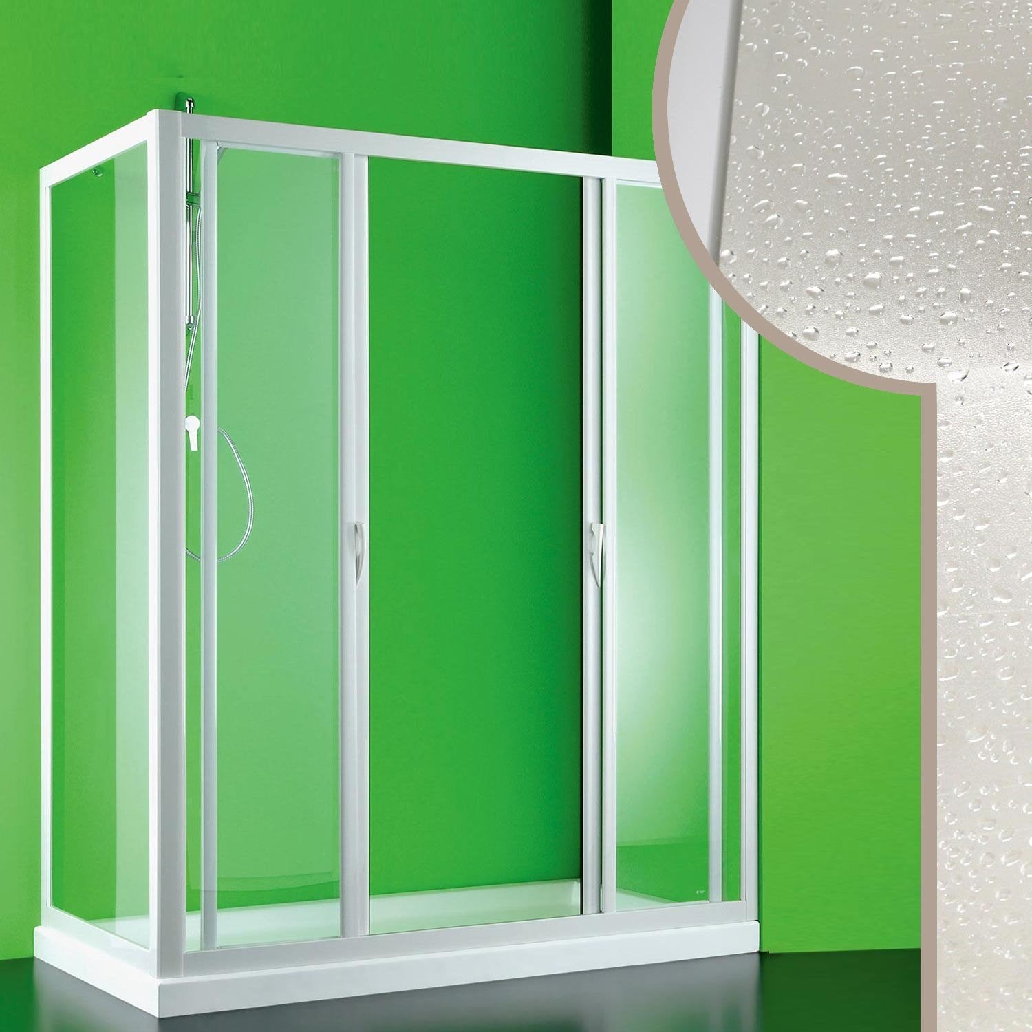 Box Doccia 90x140 CM in Acrilico mod. Mercurio 2 con apertura centrale