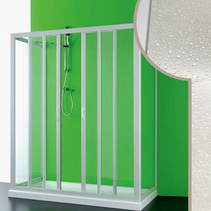 Box Doccia 3 lati 75x130x75 CM in Acrilico mod. Mercurio 2 con apertura centrale