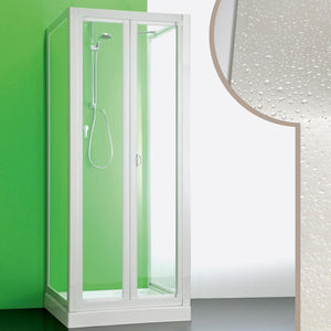 Box doccia 3 lati 70x70x70 CM in Acrilico mod. Saturno con apertura a libro