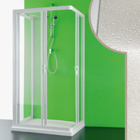 Box doccia 3 lati 75x90x75 CM in Acrilico mod.Venere con apertura centrale