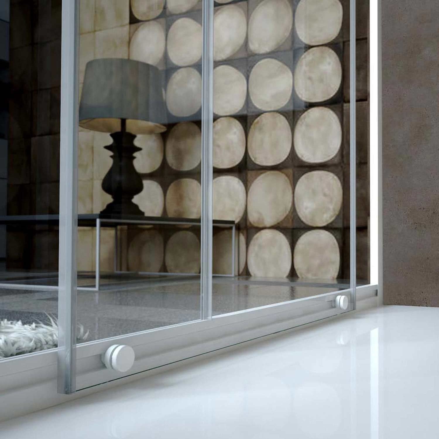 Box Doccia 90x120 CM H 200 Vetro Trasparente Profilo Bianco mod. Lite