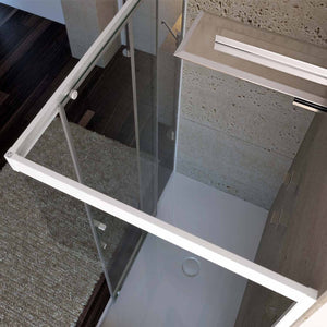 Box Doccia 80x170 CM H 200 Vetro Trasparente Profilo Bianco mod. Glax 1 Anta