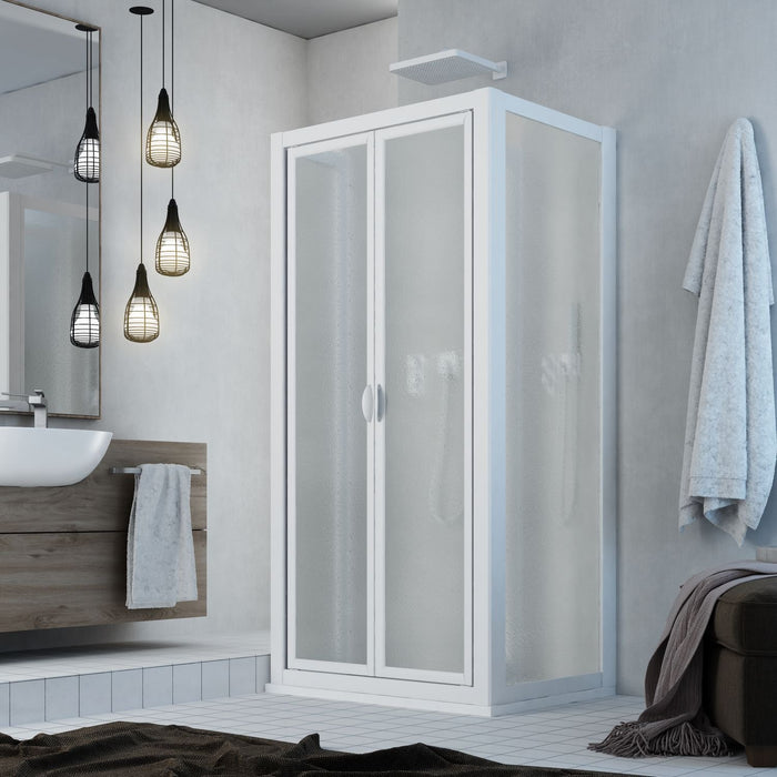 Box doccia 3 lati saloon 75x85x75 CM H 185 in Acrilico mod. Delta Trio