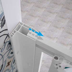 Box doccia 3 lati saloon 75x85x75 CM H 185 in Acrilico mod. Delta Trio