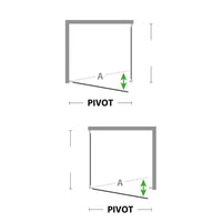 Box doccia pivotante 80x90 AP. 90 CM H 190 in Acrilico mod. Sigma Duo