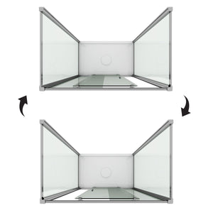 Box Doccia 3 lati 90x120x90 CM H185 trasparente mod. Replay Trio 1 Anta