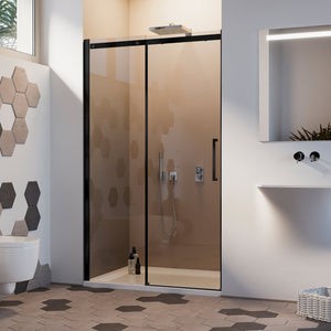 Porta Doccia 120 CM 198 CM Vetro Trasparente 8 MM Versione Sinistra mod. Prime Black