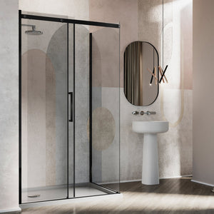 Box Doccia 80x150 CM 198 CM Vetro Trasparente 8 MM Versione Sinistra con EasyClean mod. Prime Bla Duo 1 Anta