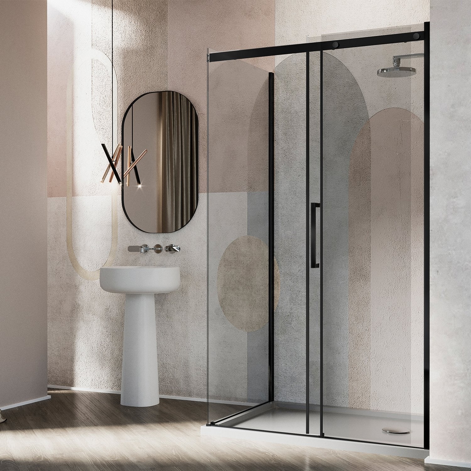 Box Doccia 90x140 CM 198 CM Vetro Trasparente 8 MM Versione Destra con EasyClean mod. Prime Bla Duo 1 Anta