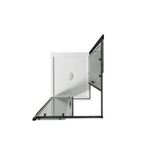 Box Doccia Rettangolare 90x110 CM 198 CM Vetro Trasparente 8 MM Destra con EasyClean mod. Prime Bla Corner