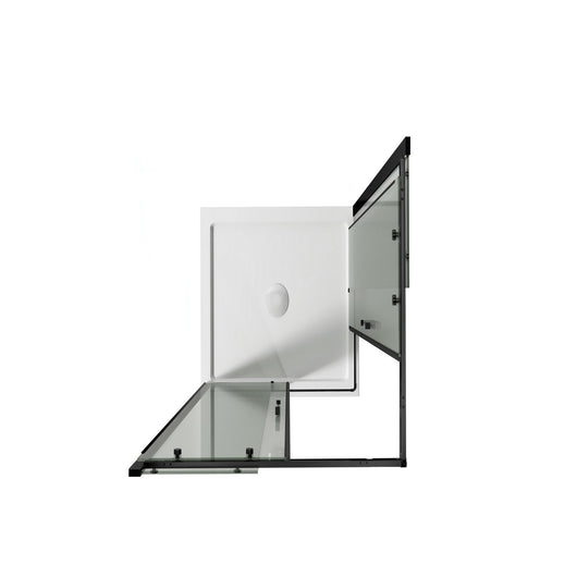 Box Doccia Rettangolare 110x120 CM 198 CM Vetro Trasparente 8 MM Sinistra con EasyClean mod. Prime Bla Corner