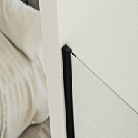 Parete doccia 100 CM 198 CM in vetro trasparente 8 MM mod. Walk in Black Lato