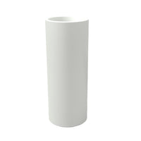 Vaso moderno in resina tondo H 90 Ø 35 Bianco modello Barocco
