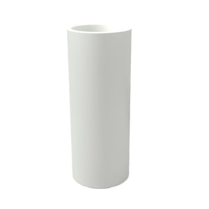 Vaso moderno in resina tondo H 90 Ø 35 Bianco modello Barocco