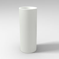 Vaso moderno in resina tondo H 90 Ø 35 Bianco modello Barocco