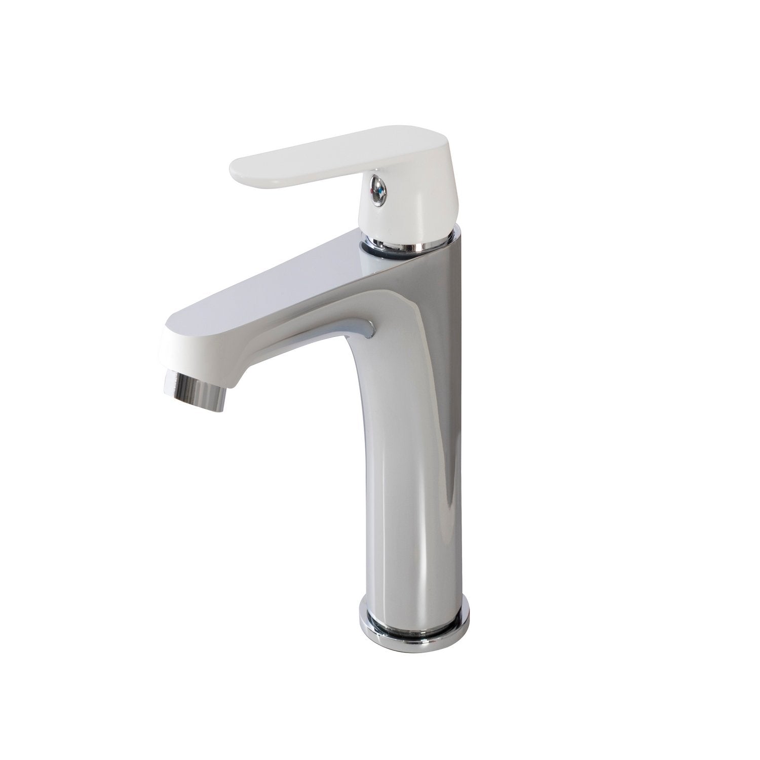 Miscelatore lavabo Cromo e Bianco con Leva monocomando mod. Dream