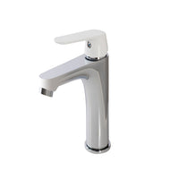 Miscelatore lavabo Cromo e Bianco con Leva monocomando mod. Dream