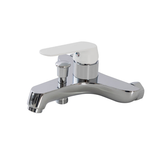 Miscelatore vasca con kit doccia Cromo e Bianco con Leva monocomando mod. Dream