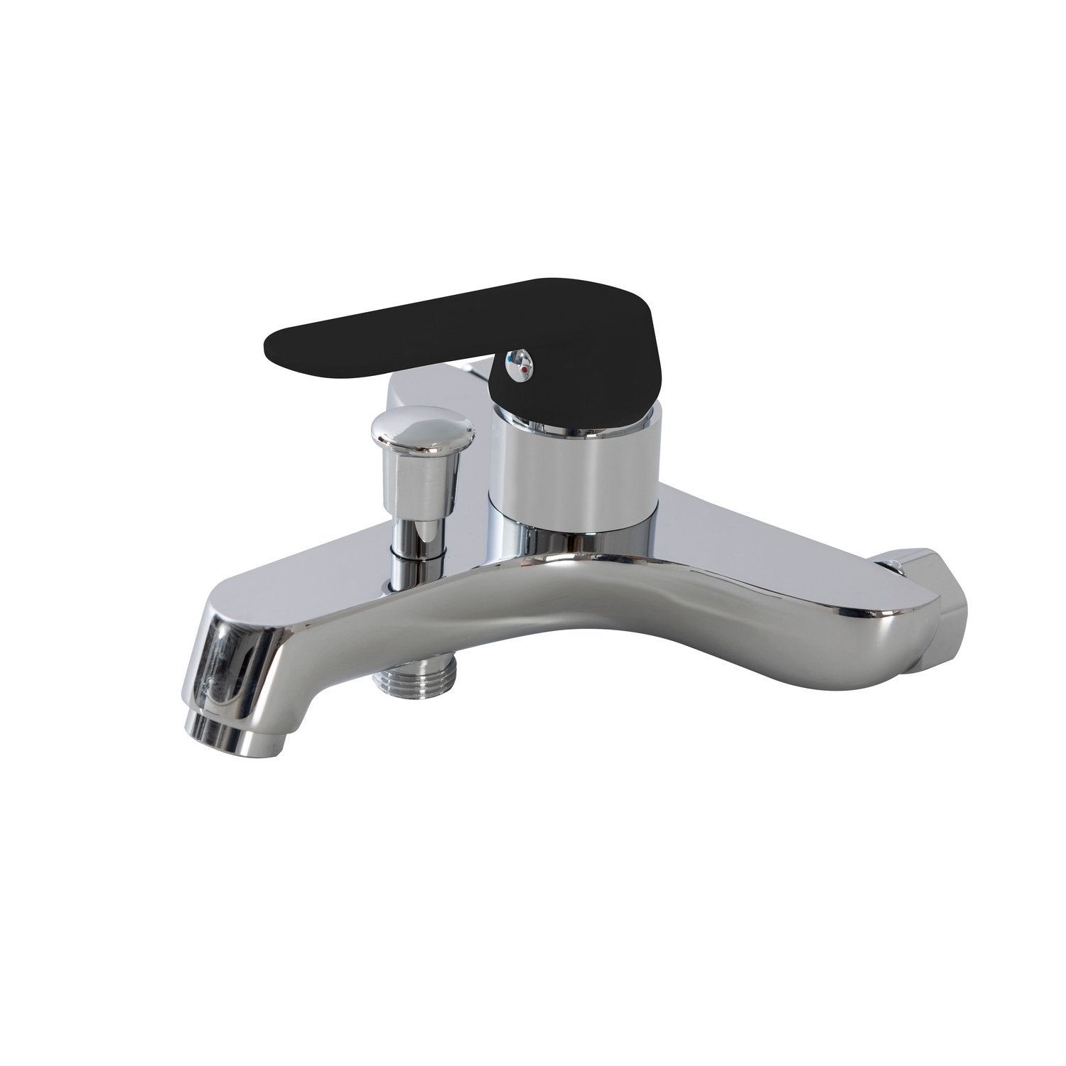 Miscelatore vasca con kit doccia Cromo e Nero con Leva monocomando mod. Dream