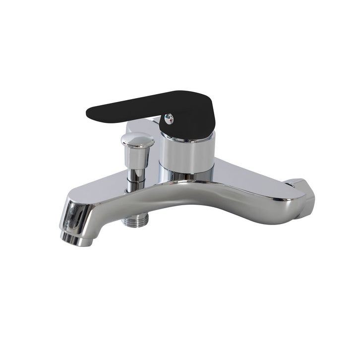 Miscelatore vasca con kit doccia Cromo e Nero con Leva monocomando mod. Dream