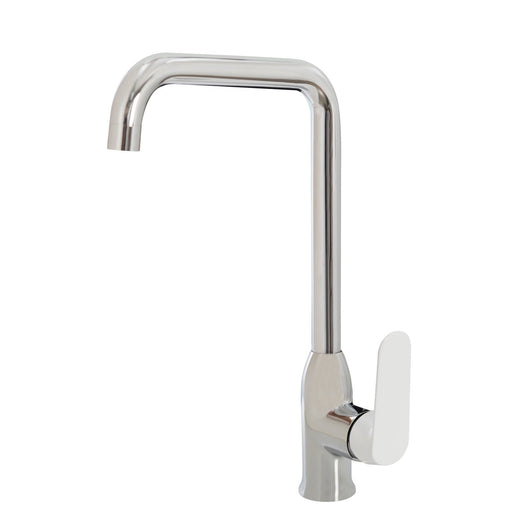 Miscelatore canna alta lavello Cromo e Bianco con Leva monocomando mod. Dream