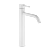 Miscelatore canna alta lavabo Bianco opaco con Leva monocomando mod. MM