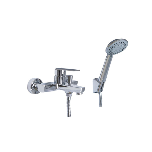 Miscelatore vasca con kit doccia Cromo con Leva monocomando mod. Alma