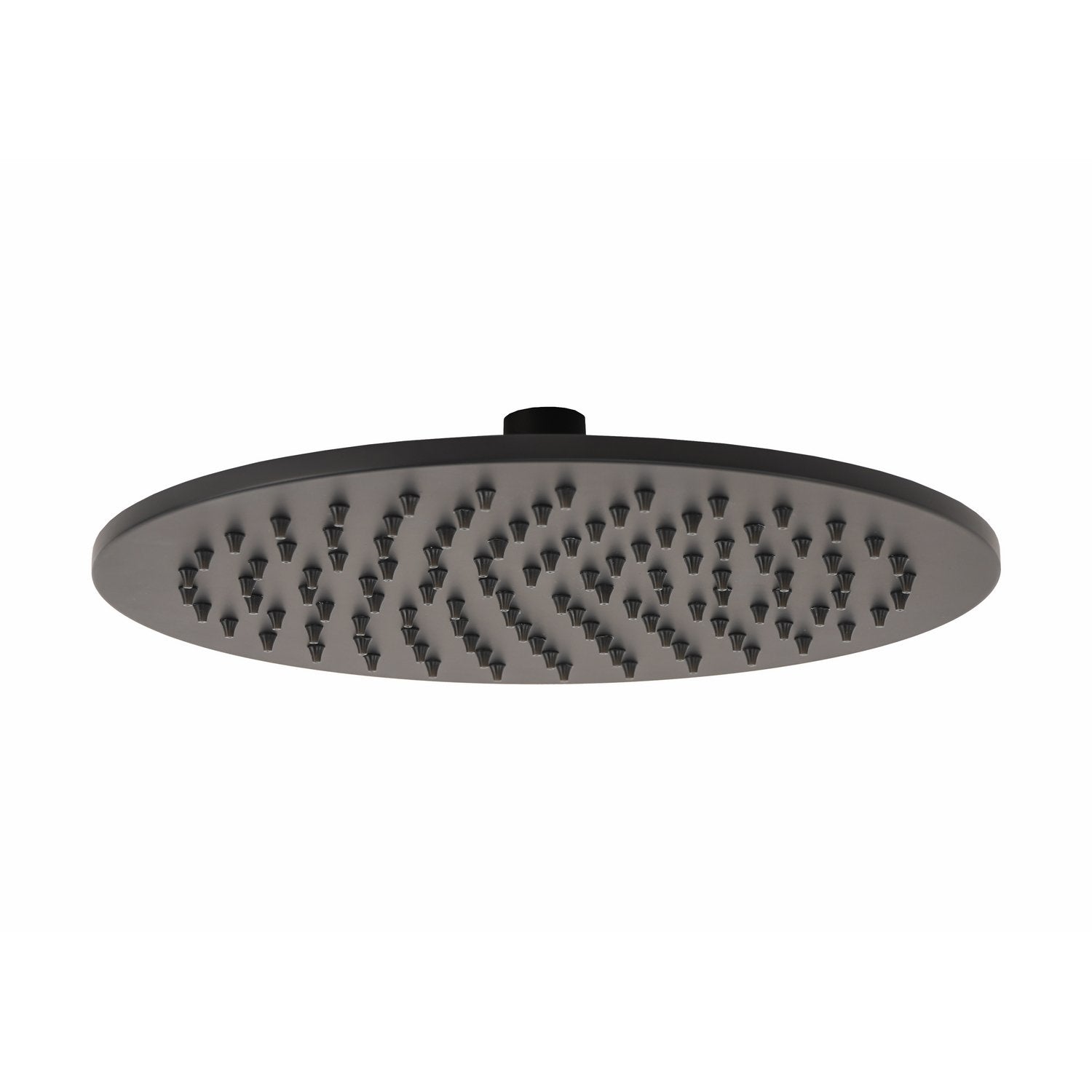Soffione Doccia Tondo Nero Opaco in Acciaio Inox 18/10 ss Aisi 304 verniciato Ø 30 Mod. Seven Round