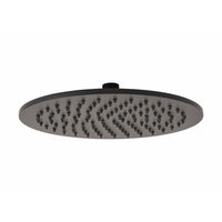 Soffione Doccia Tondo Nero Opaco in Acciaio Inox 18/10 ss Aisi 304 verniciato Ø 30 Mod. Seven Round