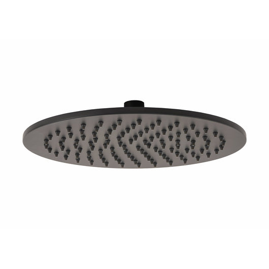 Soffione Doccia Tondo Nero Opaco in Acciaio Inox 18/10 ss Aisi 304 verniciato Ø 30 Mod. Seven Round