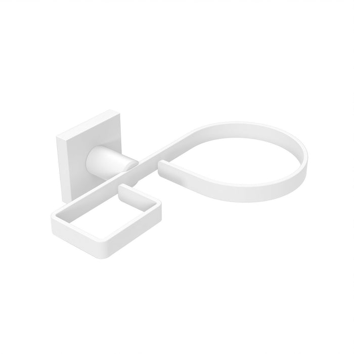 Porta phon - Porta piastra da parete Bianco Opaco in Acciaio verniciato Mod. Hotel Maison White