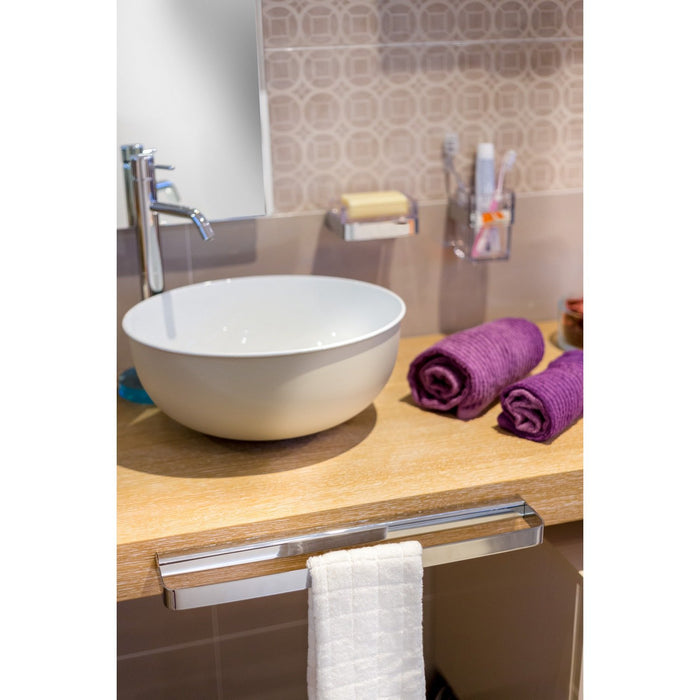 Porta asciugamani 45 cm da parete Cromo in Acciaio cromato Mod. 25 Cromo