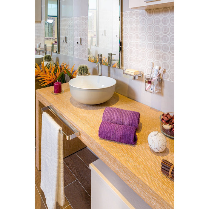 Porta asciugamani 45 cm da parete Cromo in Acciaio cromato Mod. 25 Cromo