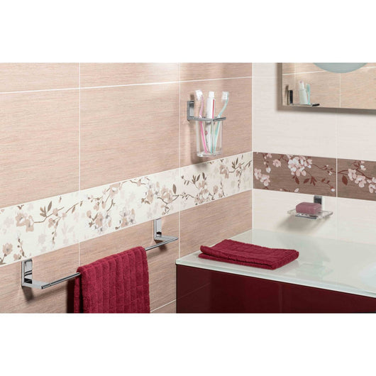 Porta asciugamani 52 cm da parete Cromo in Acciaio cromato Mod. Ella