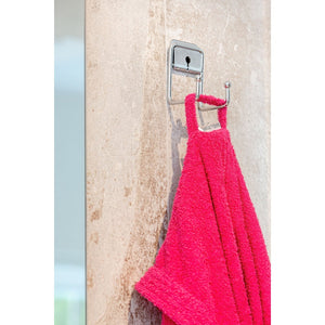 Appendiabito doppio da parete Cromo in Acciaio cromato Mod. Grip