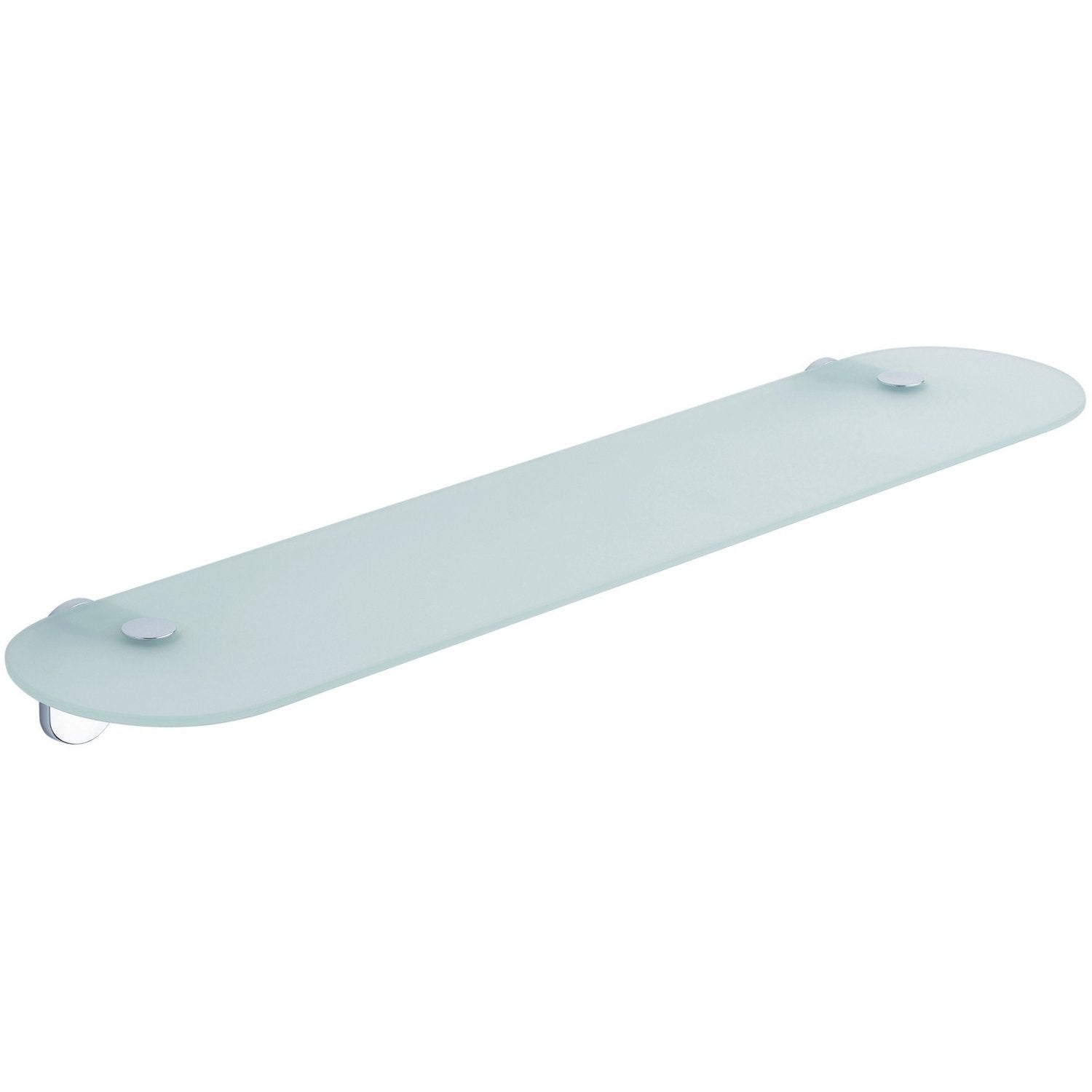 Mensola 50cm da parete Cromo in Acciaio cromato  SAN e ABS Mod. Zero