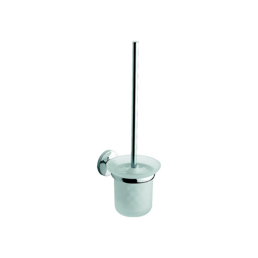 Porta scopino da parete Cromo in Acciaio cromato e vetro Mod. One cromo