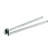 Porta asciugamani a snodo da parete Cromo in Acciaio cromato Mod. One duo cromo