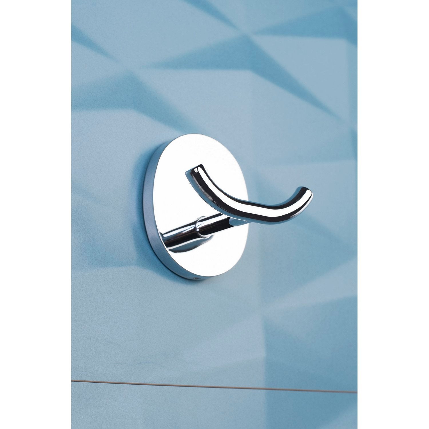 Appendiabito doppio da parete Cromo in Acciaio cromato Mod. Bird