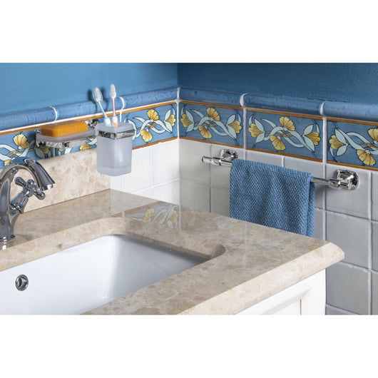 Porta asciugamani 30cm da parete Cromo in Ottone cromato Mod. Aida