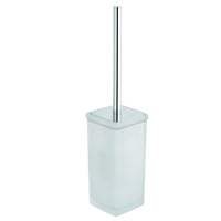 Porta scopino da terra Cromo in Ottone cromato e vetro Mod. Aida