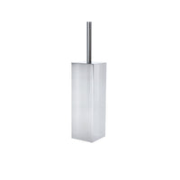 Porta scopino Zeus da terra o da muro (con staffa accessoria) Lucido in Acciaio Mod. Top line