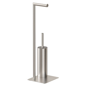 Piantana porta scopino Poseidon da terra Spazzolato in Acciaio Mod. Top line