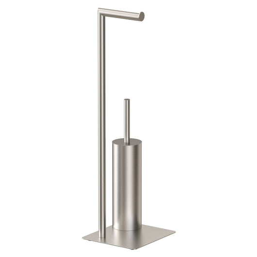 Piantana porta scopino Poseidon da terra Spazzolato in Acciaio Mod. Top line