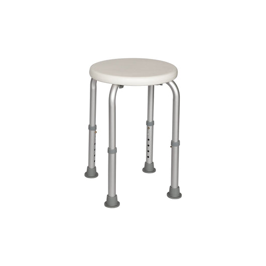 Sgabello 4 gambe  Bianco in Alluminio e Resine termoplastice Mod. Safe